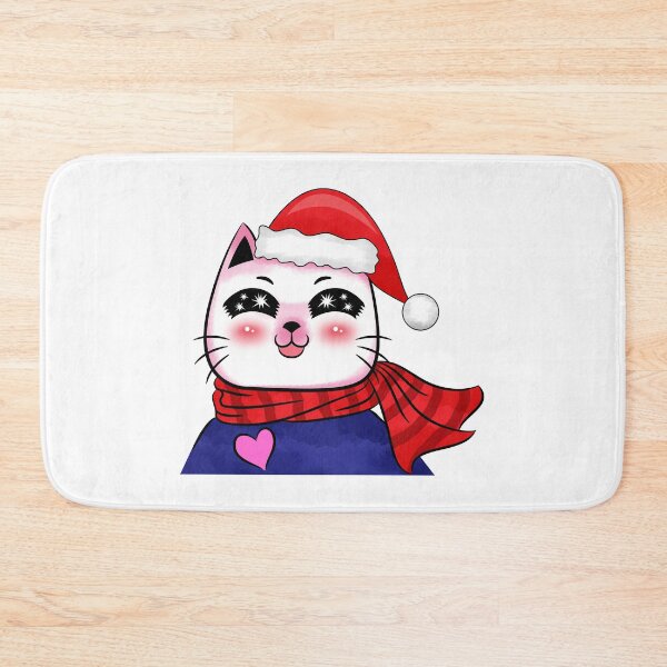 Item preview, Cute Christmas Santa Cat designed and sold by MisPuHoney.