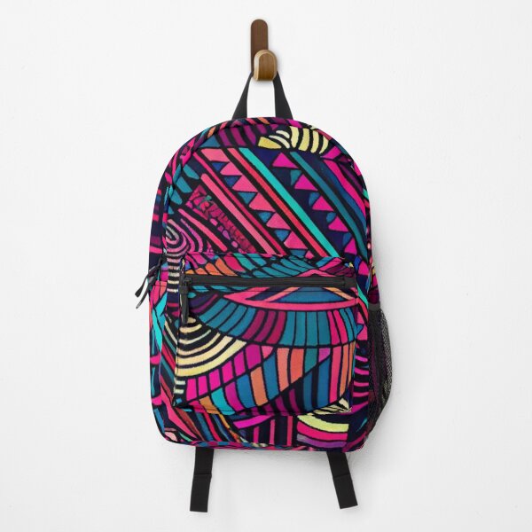Artikelvorschau, Bright Colorful Pink Tribal Aesthetic Design Pattern Digital Painting entworfen und verkauft von CodeAndColors.