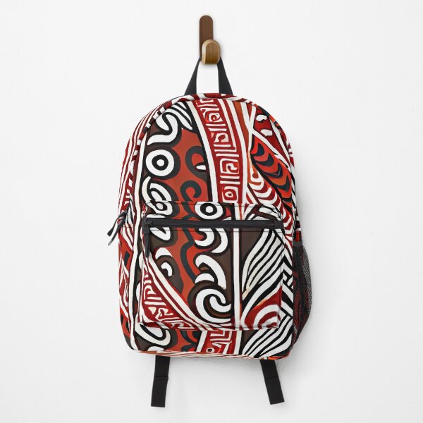 Artikelvorschau, Dark Red Black and White Tribal Aesthetic Design Pattern Digital Painting entworfen und verkauft von CodeAndColors.