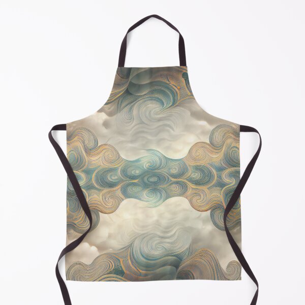 Aperçu de l'œuvre Bright Elegant Cloud Swirl Design Pattern Digital Painting créée et vendue par CodeAndColors.