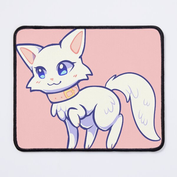 Item preview, white cat designed and sold by pigeonplushie.