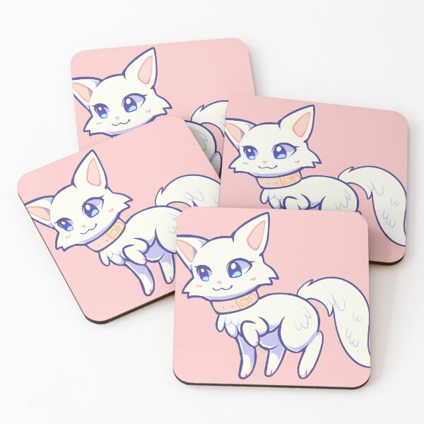 Item preview, white cat designed and sold by pigeonplushie.