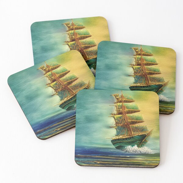 Item preview, With the sailing ship through rough seas designed and sold by TeschWerks.