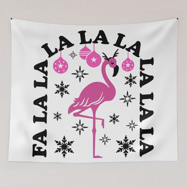 Item preview, Cute and Funny Falala Pink Flamingo Christmas designed and sold by PearlMoonGrapes.