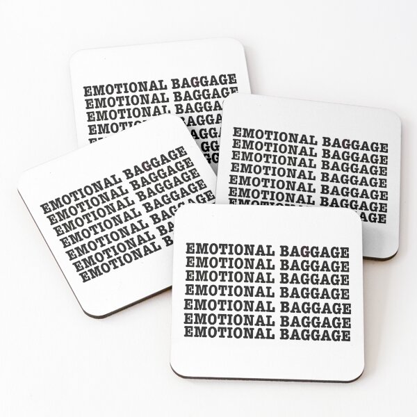 Item preview, Emotional baggage pattern white designed and sold by Mermaidssparkle.