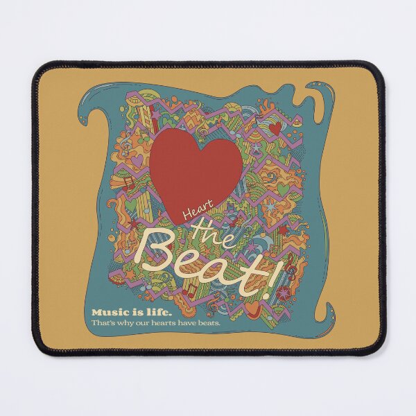 Item preview, Heart the Beat - Music is Life. Orange or Golden designed and sold by aZillionLines.