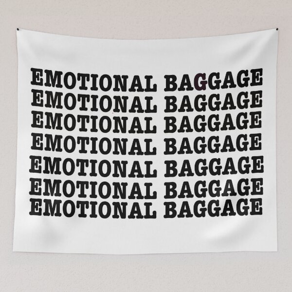 Item preview, Emotional baggage pattern white designed and sold by Mermaidssparkle.