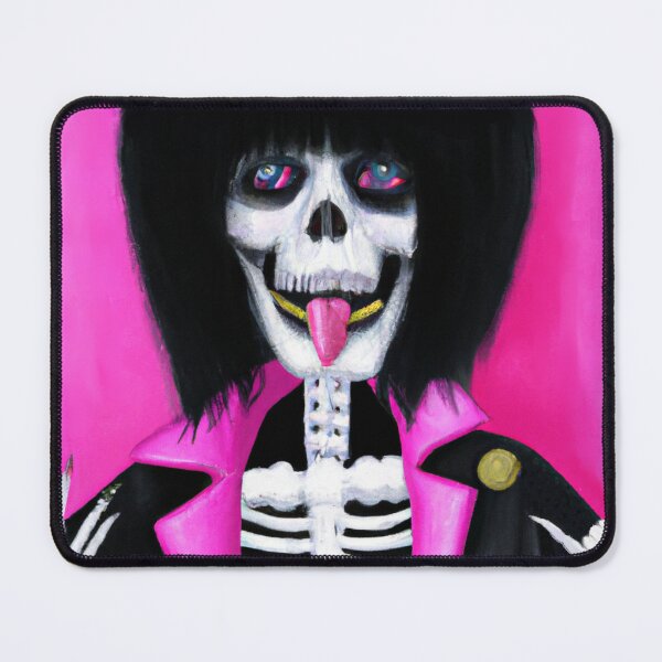 Item preview, rocker skeleton with a wig designed and sold by CyberCult Store.