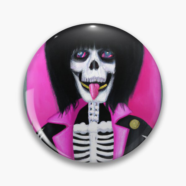 Item preview, rocker skeleton with a wig designed and sold by CyberCult Store.