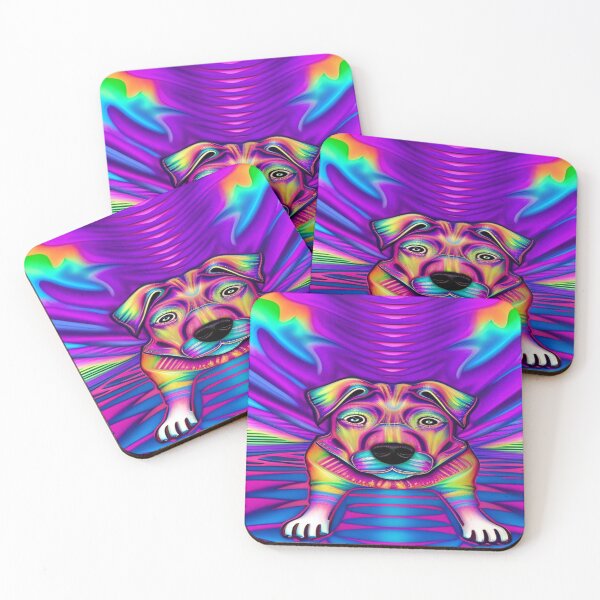 Item preview, Rainbow Doggy Abstraction Pets Dog Puppy Love Spectacular Doglove designed and sold by ValleyDream.
