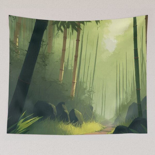 Item preview, Bamboo forest wallpaper designed and sold by NeroKanji.