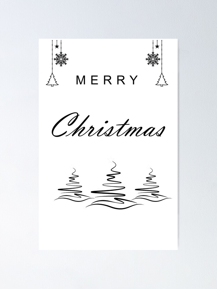 Merry Christmas Aesthetic Wallpaper Poster For Sale By Hristdesign