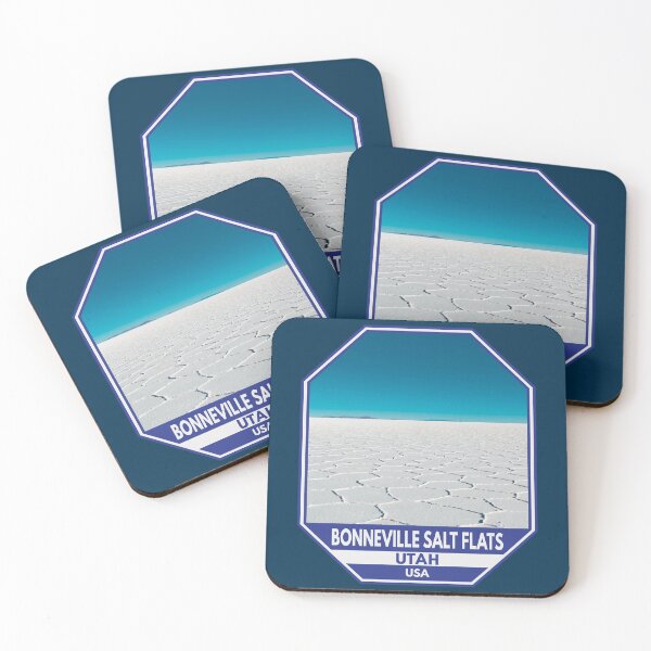 Item preview, Bonneville Salt Flats Utah Travel Emblem designed and sold by KrisSidDesigns.