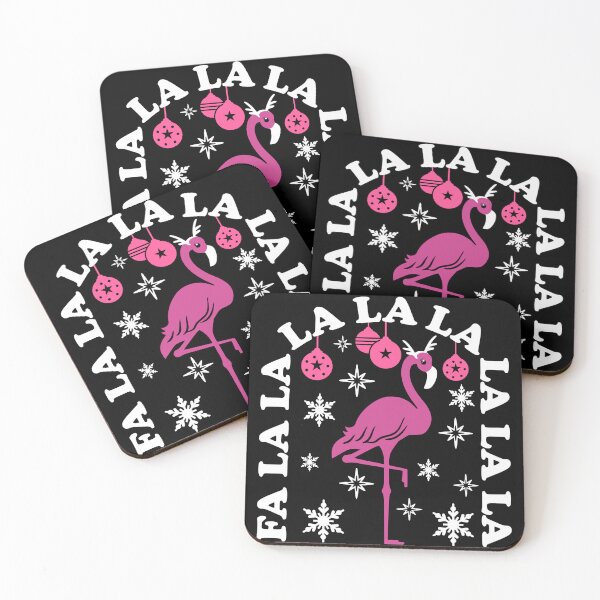 Item preview, Cute and Funny Falala Pink Flamingo Christmas - Black designed and sold by PearlMoonGrapes.