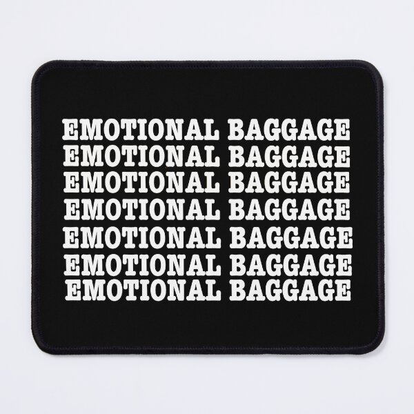 Item preview, Emotional baggage pattern black designed and sold by Mermaidssparkle.