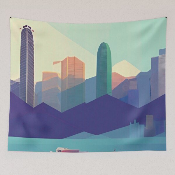 Item preview, Hong Kong Vector Paint designed and sold by Places On Earth.
