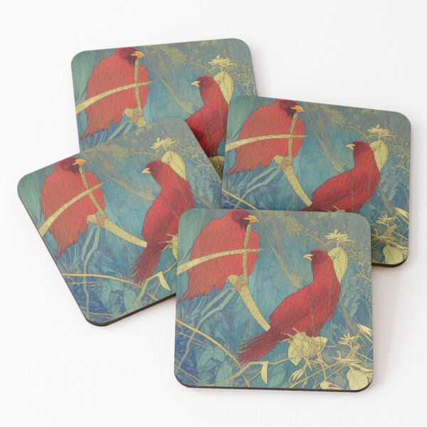 Item preview, pájaros rojos designed and sold by MystiqueForest.