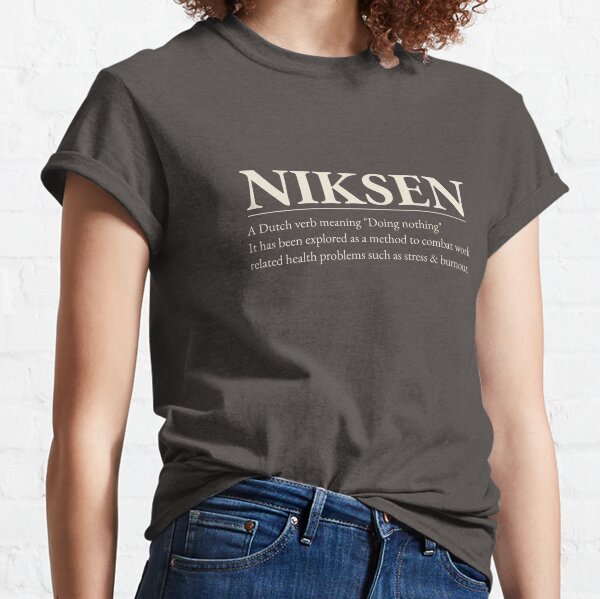 Item preview, Niksen -The art of doing nothing- Simple cream text design designed and sold by tinytiger77.