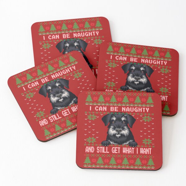 Item preview, I Can Be Naugty Miniature Schnauzer Ugly Christmas Sweater Funny designed and sold by Cuddlythopia.