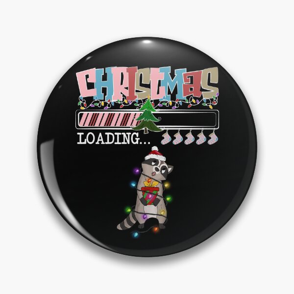 Item preview, Christmas Is Loading Cute Raccoon Christmas Lights designed and sold by RockBeeDesigns.