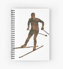 Rust Cross-country skiing Sticker Spiral Notebook