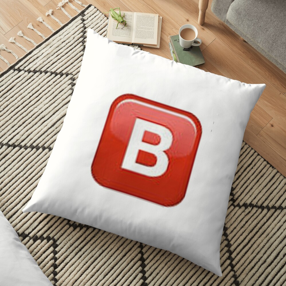 b emoji pillow
