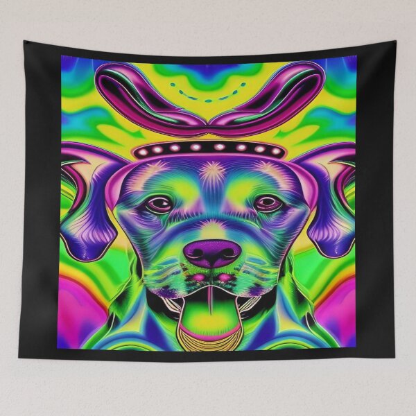 Item preview, Rainbow Doggy Abstraction Pets Dog Puppy Love Spectacular Doglove designed and sold by ValleyDream.