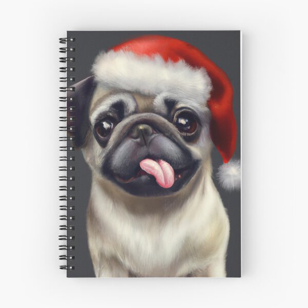 Artikelvorschau, Weihnachtsmops entworfen und verkauft von elevatedPrints.