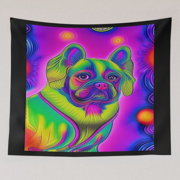 Item preview, Rainbow Doggy Abstraction Pets Dog Puppy Love Spectacular Doglove designed and sold by ValleyDream.