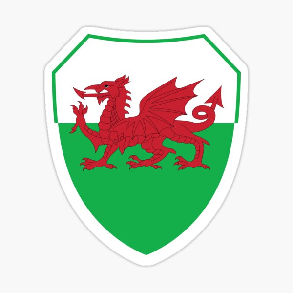Wales Shield flag Sticker