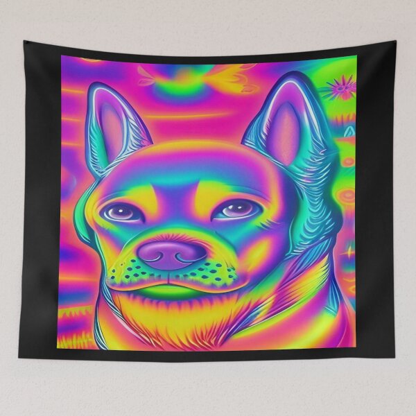 Item preview, Rainbow Doggy Abstraction Pets Dog Puppy Love Spectacular Doglove designed and sold by ValleyDream.
