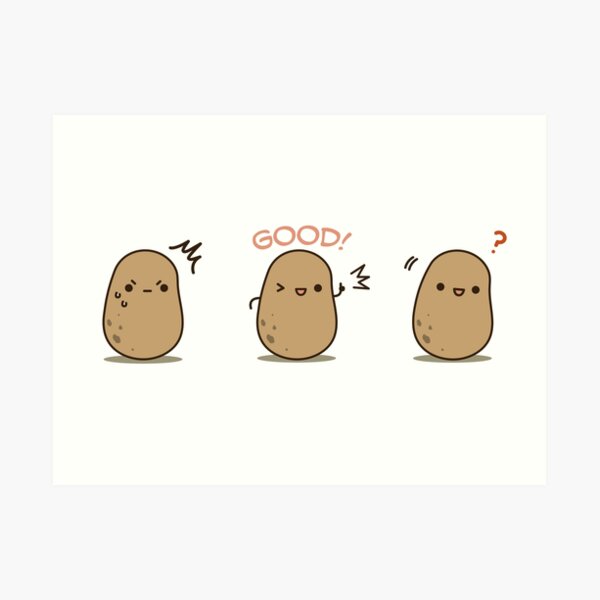 Cute Potato Art Print