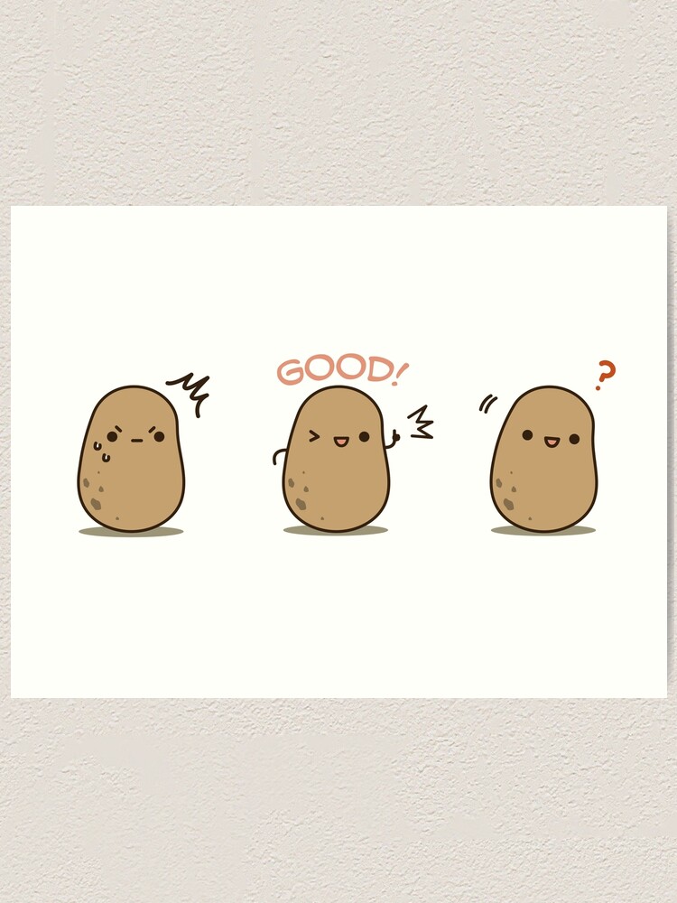 Cute Potato Art Print