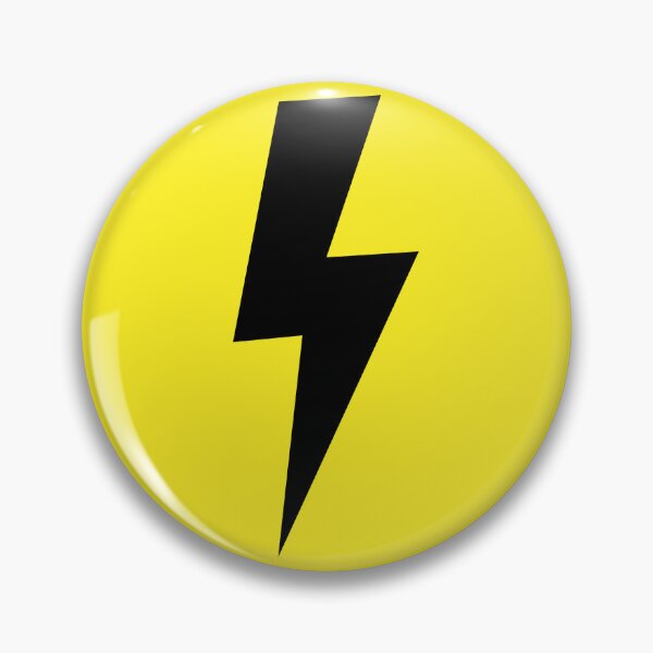 Item preview, Black Thunder Bolt Neon Yellow Background designed and sold by GemsAnatomy.