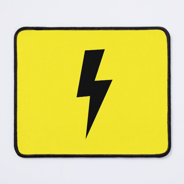 Item preview, Black Thunder Bolt Neon Yellow Background designed and sold by GemsAnatomy.