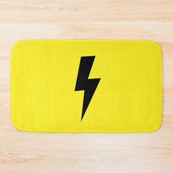 Item preview, Black Thunder Bolt Neon Yellow Background designed and sold by GemsAnatomy.