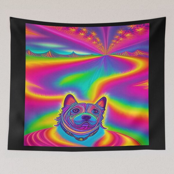 Item preview, Rainbow Doggy Abstraction Pets Dog Puppy Love Spectacular Doglove designed and sold by ValleyDream.