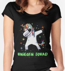 Dabbing Unicorn Squad Shirt! Myth, Dab, Dance, Magic & Fantasy Women's Fitted Scoop T-Shirt