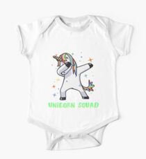 Dabbing Unicorn Squad Shirt! Myth, Dab, Dance, Magic & Fantasy Short Sleeve Baby One-Piece