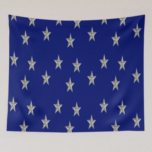 Item preview, Gray stars on blue designed and sold by tetibright.