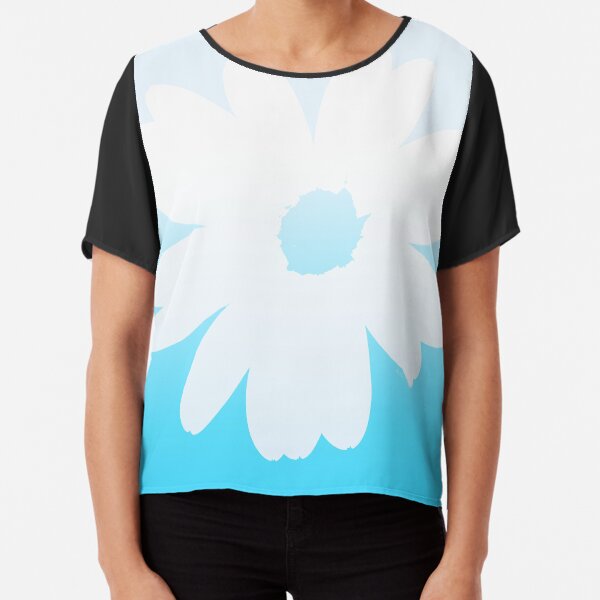 Blue flower Chiffon Top