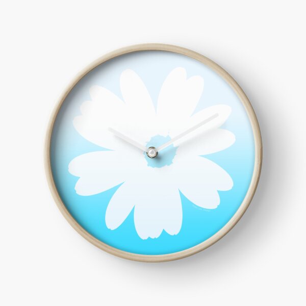 Fleur bleue Horloge