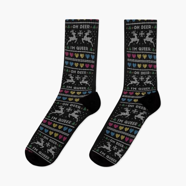 Item preview, Pansexual Pride - Oh Deer I'm Queer - Ugly Christmas Sweater designed and sold by UBUCO.