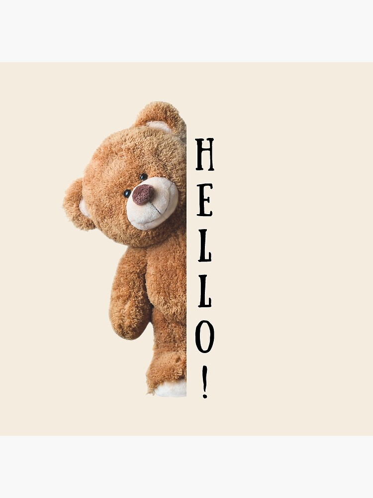 Cute Bear Say Hello Cartoon Style Stock Vector (Royalty Free