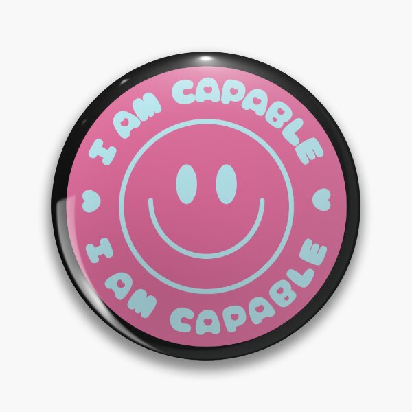 Item preview, I Am Capable Affirmation Smiley Face designed and sold by NinniShop.