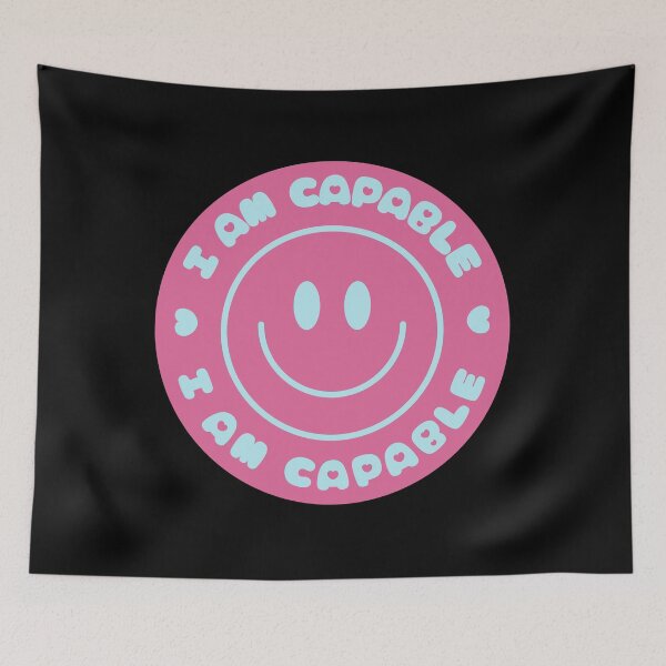 Item preview, I Am Capable Affirmation Smiley Face designed and sold by NinniShop.