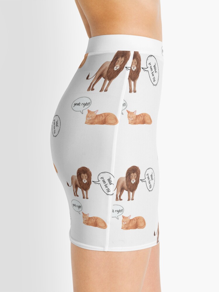 Alternate view of Wild from Birth / Sarcastic Lion and Cat Mini Skirt