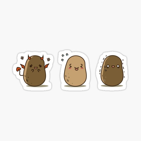 Silly Potato set Sticker