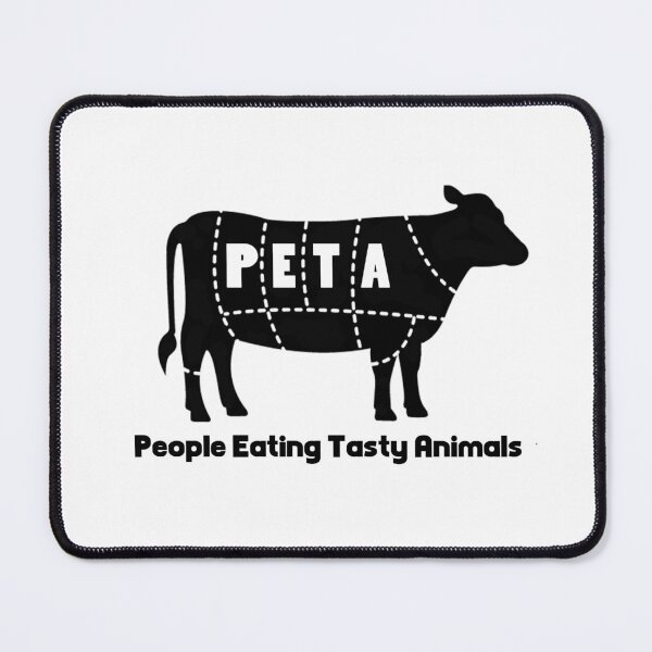 Item preview, PETA - People Eating Tasty Animals Cow designed and sold by Very Graphic Designs.