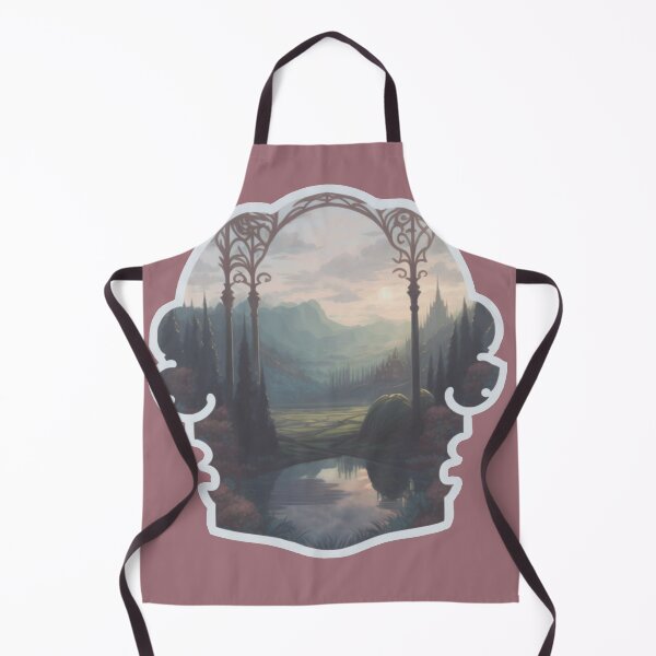 Item preview, Dreamy elven landscape designed and sold by faewildlingart.